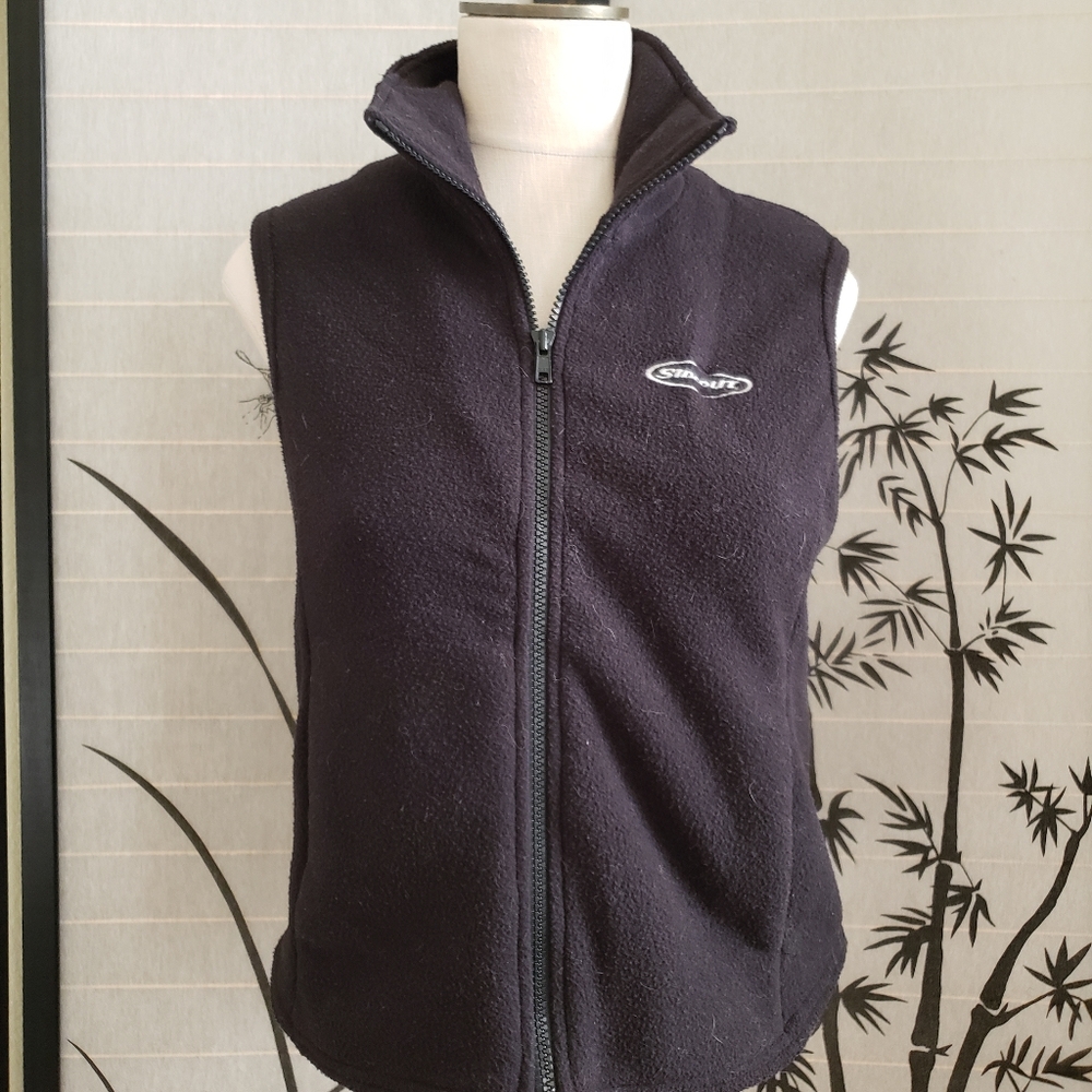 [Sideout] Black Fleece Zip Front Vest